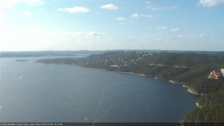 Lake Travis webcam, October 4, 2016 3:55 PM CT