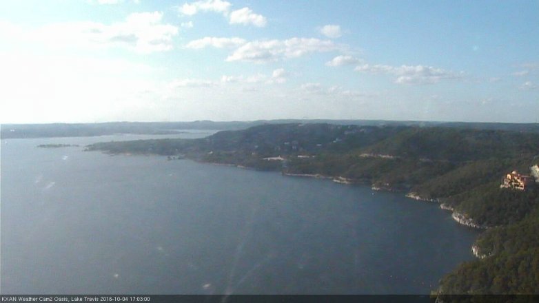 Lake Travis webcam, October 4, 2016 4:25 PM CT