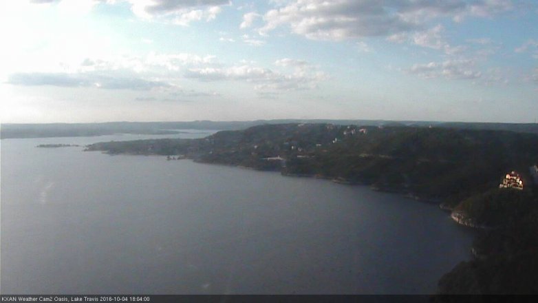 Lake Travis webcam, October 4, 2016 5:15 PM CT