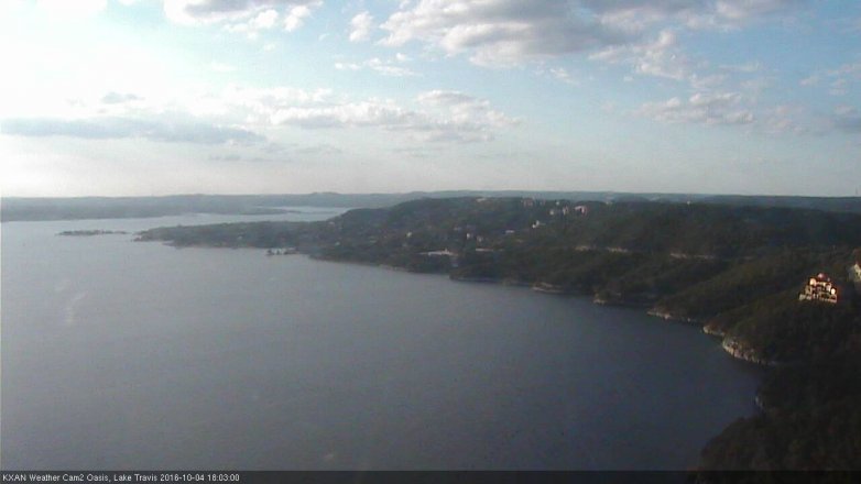 Lake Travis webcam, October 4, 2016 5:20 PM CT