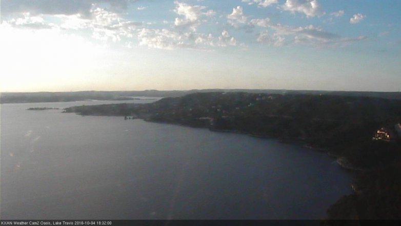 Lake Travis webcam, October 4, 2016 5:35 PM CT