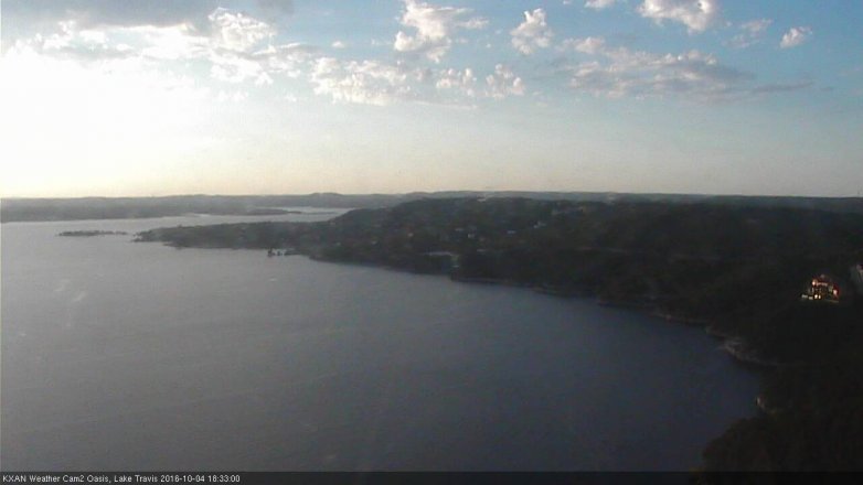Lake Travis webcam, October 4, 2016 6:00 PM CT