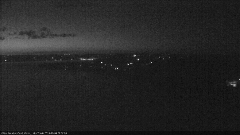 Lake Travis webcam, October 4, 2016 7:20 PM CT