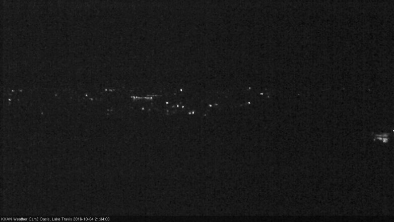 Lake Travis webcam, October 4, 2016 9:00 PM CT