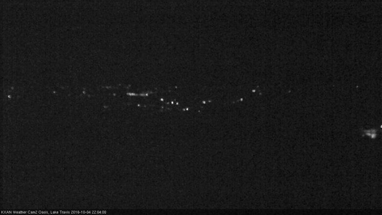 Lake Travis webcam, October 4, 2016 9:15 PM CT