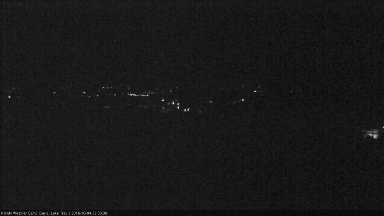 Lake Travis webcam, October 4, 2016 9:45 PM CT