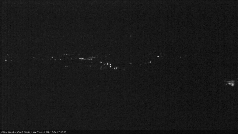 Lake Travis webcam, October 4, 2016 9:50 PM CT