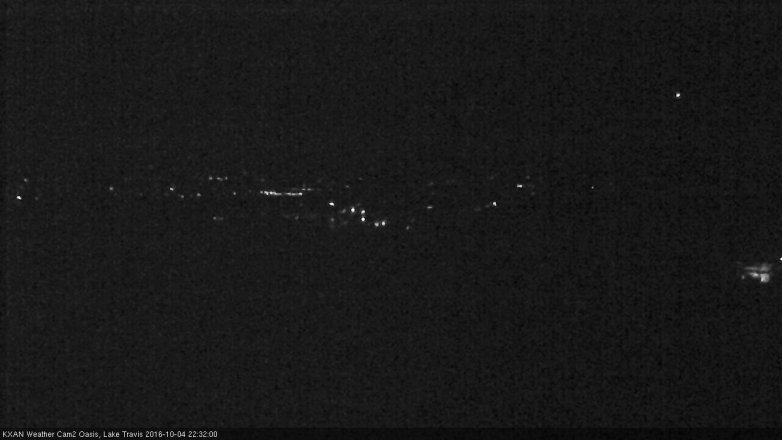 Lake Travis webcam, October 4, 2016 9:55 PM CT