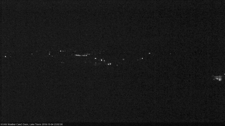 Lake Travis webcam, October 4, 2016 10:15 PM CT