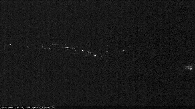 Lake Travis webcam, October 4, 2016 11:00 PM CT