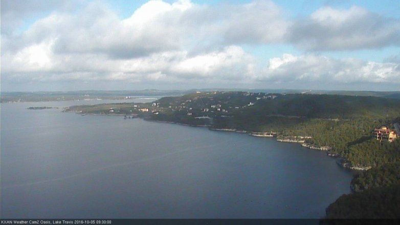 Lake Travis webcam, October 5, 2016 9:00 AM CT