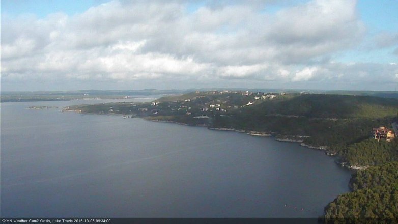Lake Travis webcam, October 5, 2016 9:05 AM CT