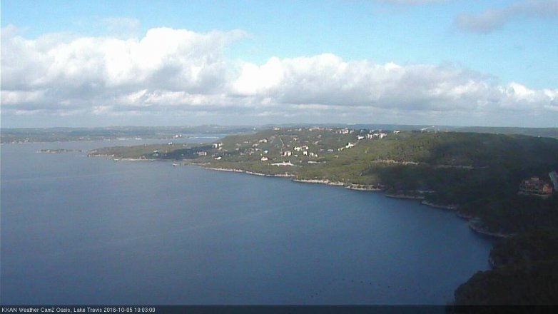 Lake Travis webcam, October 5, 2016 9:15 AM CT