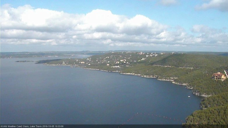 Lake Travis webcam, October 5, 2016 9:40 AM CT