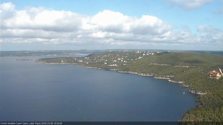 Lake Travis webcam, October 5, 2016 9:45 AM CT