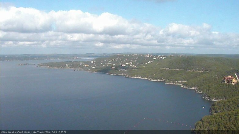Lake Travis webcam, October 5, 2016 10:00 AM CT