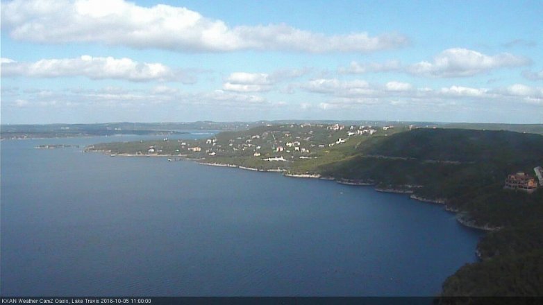 Lake Travis webcam, October 5, 2016 10:10 AM CT