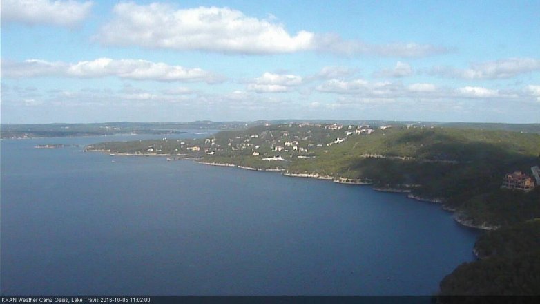 Lake Travis webcam, October 5, 2016 10:15 AM CT