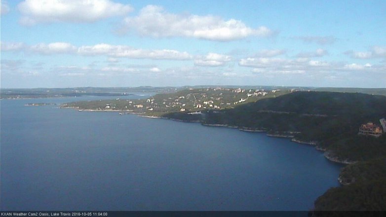 Lake Travis webcam, October 5, 2016 10:20 AM CT