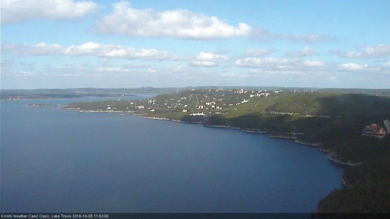 Lake Travis webcam, October 5, 2016 10:30 AM CT