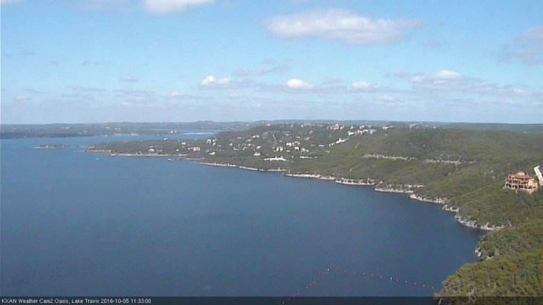 Lake Travis webcam, October 5, 2016 10:45 AM CT