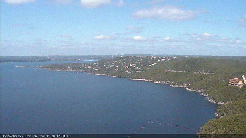 Lake Travis webcam, October 5, 2016 10:55 AM CT