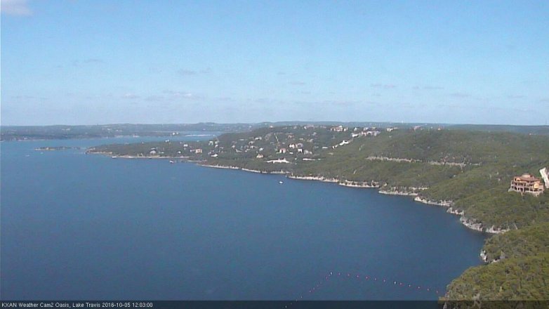 Lake Travis webcam, October 5, 2016 11:20 AM CT