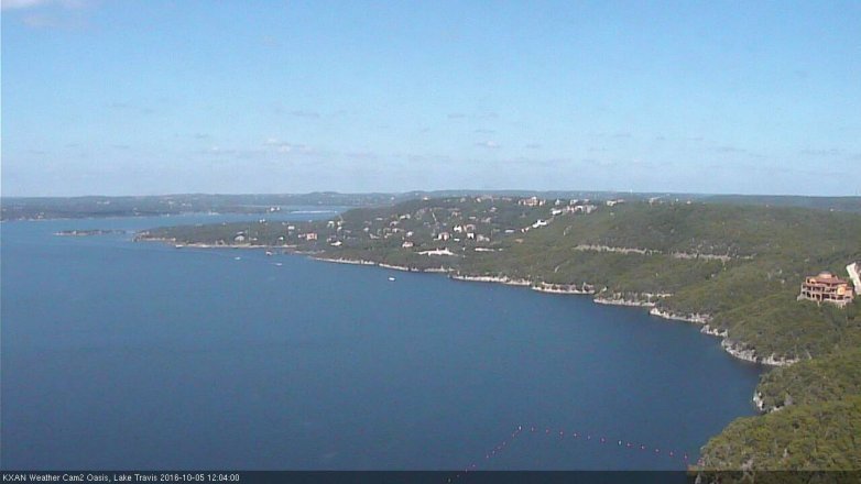 Lake Travis webcam, October 5, 2016 11:35 AM CT