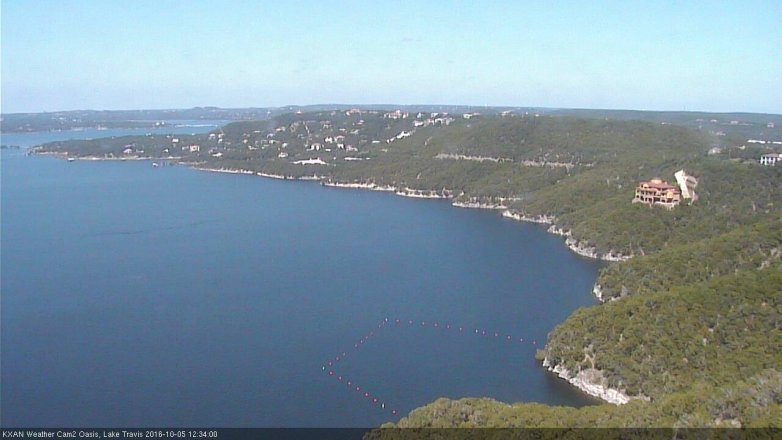 Lake Travis webcam, October 5, 2016 12:00 PM CT