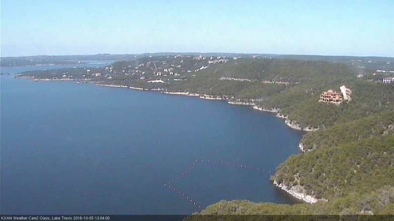 Lake Travis webcam, October 5, 2016 12:25 PM CT