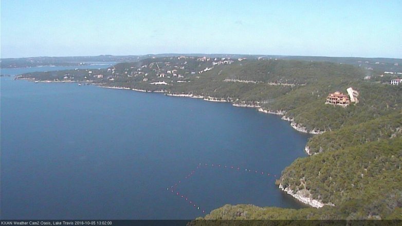 Lake Travis webcam, October 5, 2016 12:30 PM CT