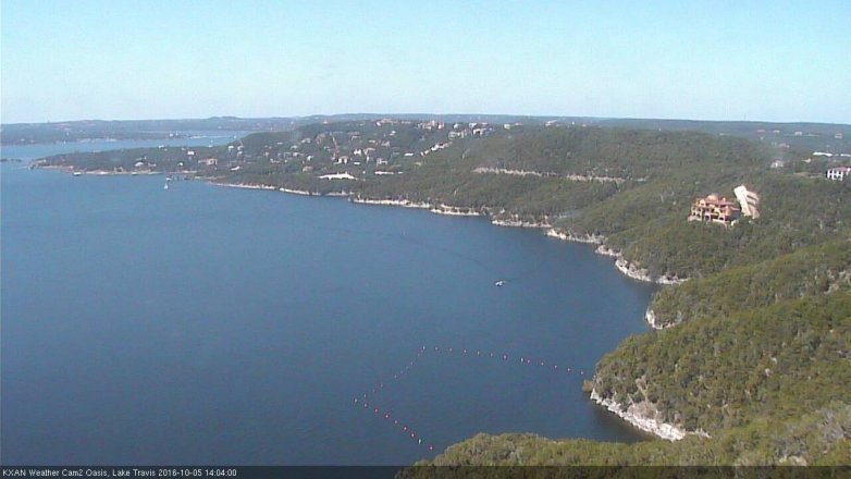 Lake Travis webcam, October 5, 2016 1:15 PM CT