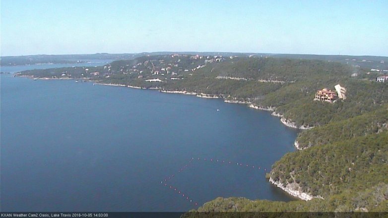 Lake Travis webcam, October 5, 2016 1:35 PM CT