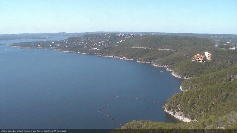 Lake Travis webcam, October 5, 2016 1:40 PM CT