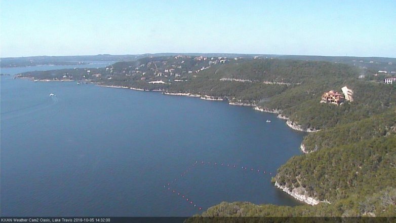 Lake Travis webcam, October 5, 2016 1:45 PM CT