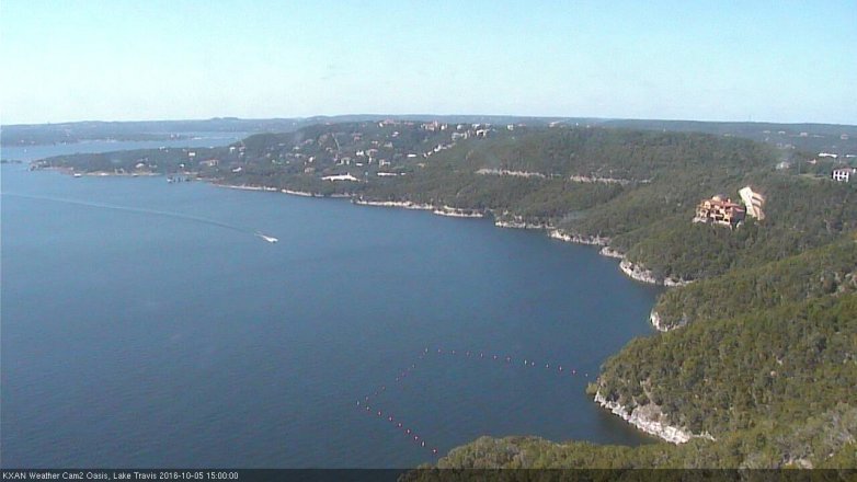 Lake Travis webcam, October 5, 2016 2:10 PM CT