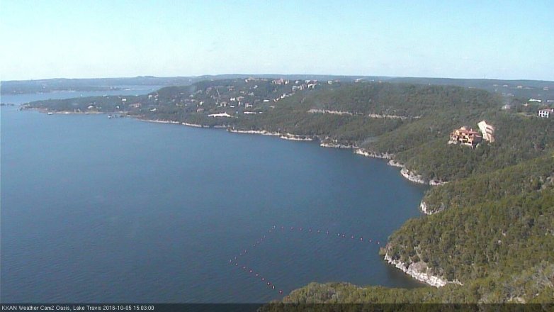 Lake Travis webcam, October 5, 2016 2:25 PM CT