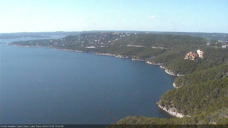 Lake Travis webcam, October 5, 2016 2:45 PM CT