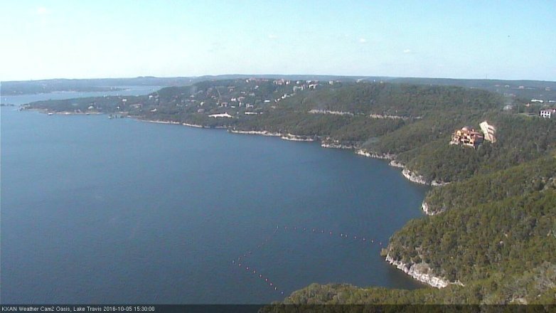 Lake Travis webcam, October 5, 2016 2:55 PM CT