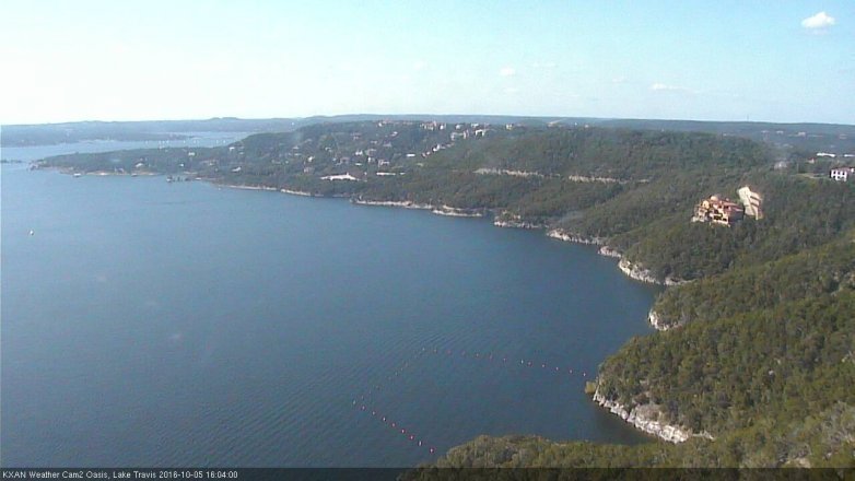 Lake Travis webcam, October 5, 2016 3:25 PM CT