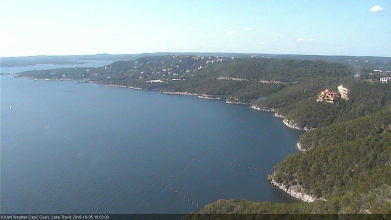 Lake Travis webcam, October 5, 2016 3:35 PM CT