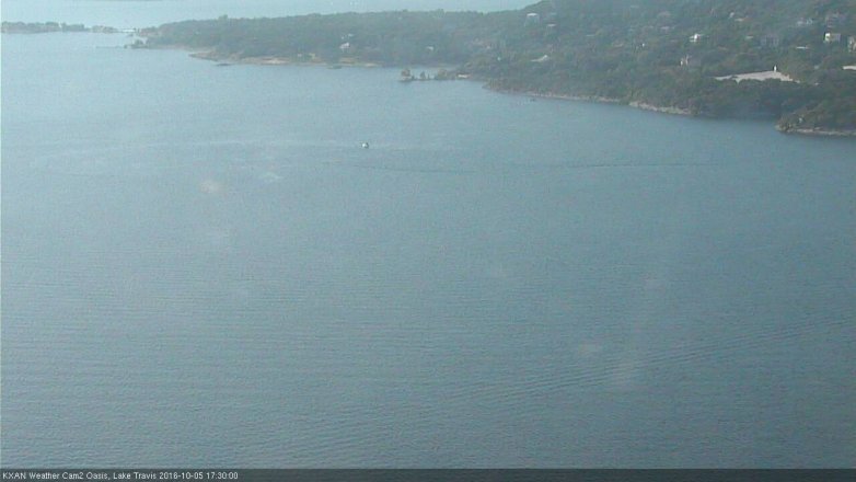 Lake Travis webcam, October 5, 2016 4:55 PM CT