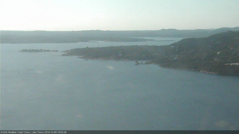 Lake Travis webcam, October 5, 2016 5:20 PM CT