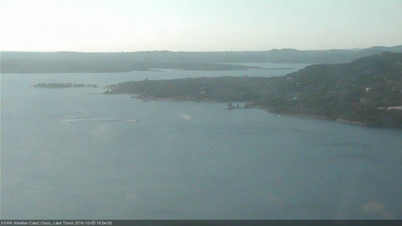Lake Travis webcam, October 5, 2016 5:25 PM CT