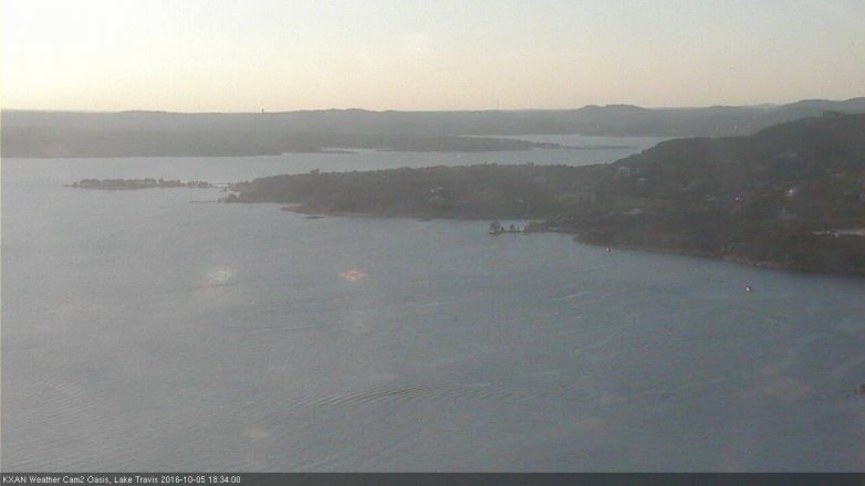 Lake Travis webcam, October 5, 2016 5:40 PM CT