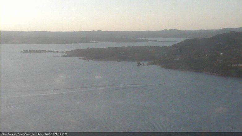 Lake Travis webcam, October 5, 2016 5:50 PM CT