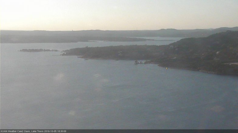 Lake Travis webcam, October 5, 2016 5:55 PM CT