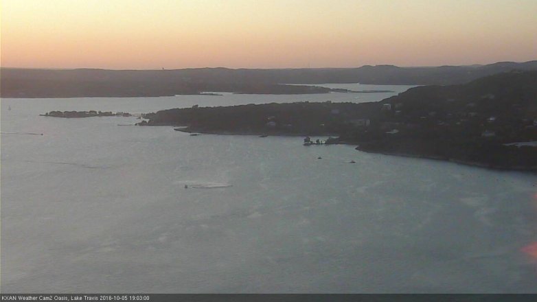 Lake Travis webcam, October 5, 2016 6:10 PM CT