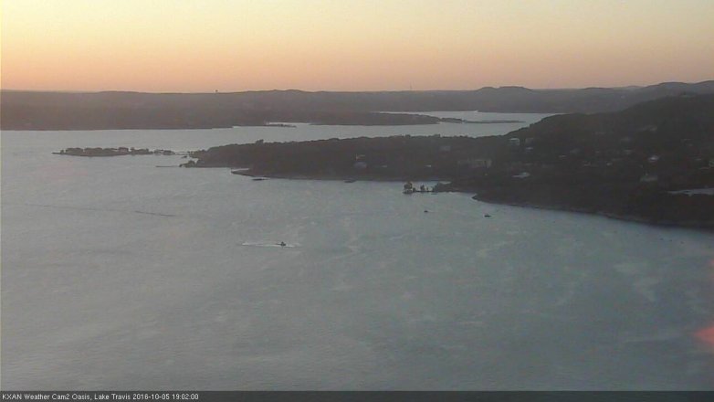 Lake Travis webcam, October 5, 2016 6:30 PM CT