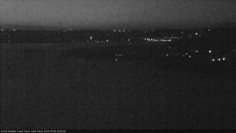Lake Travis webcam, October 5, 2016 7:25 PM CT